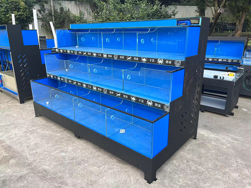 Cuboid three-tier seafood tank (2)