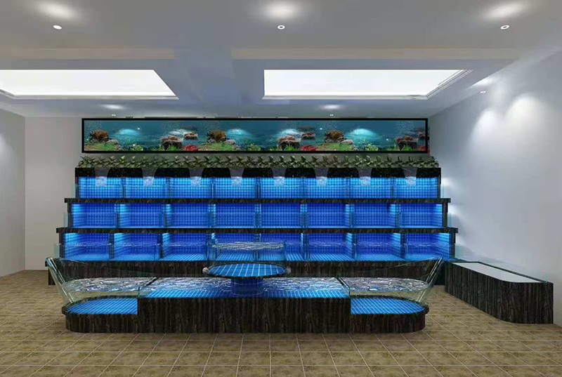 Supermarket seafood tanks