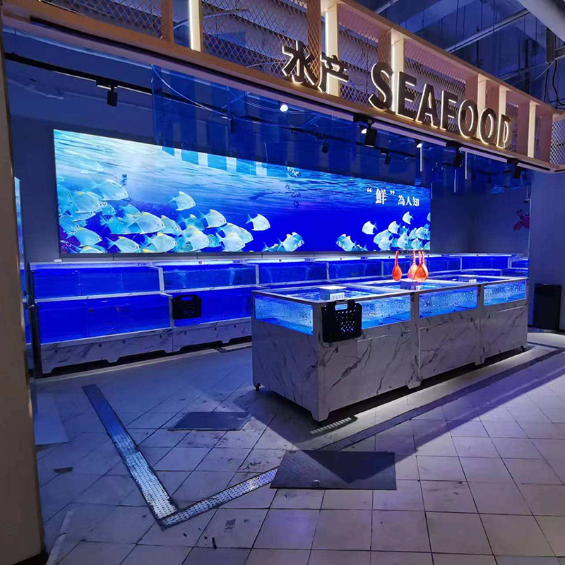 Two-tier movable seafood tank