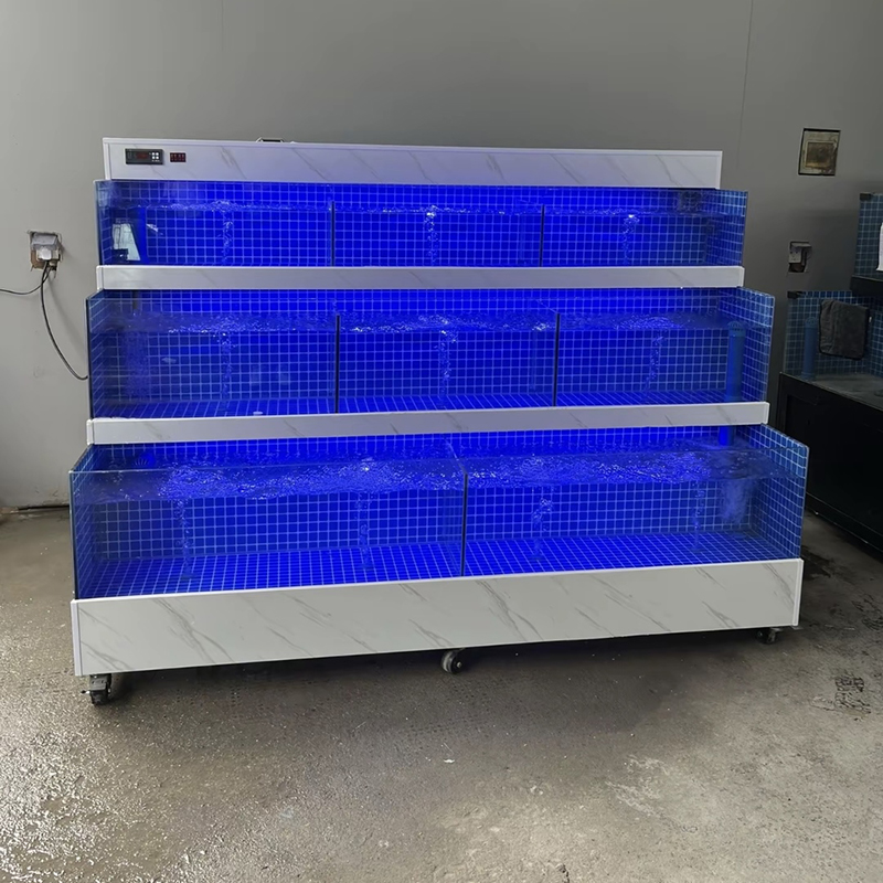 Supermarket seafood tanks