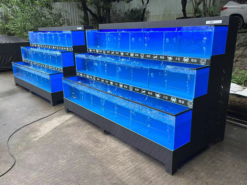 Cuboid three-tier seafood tank (3)