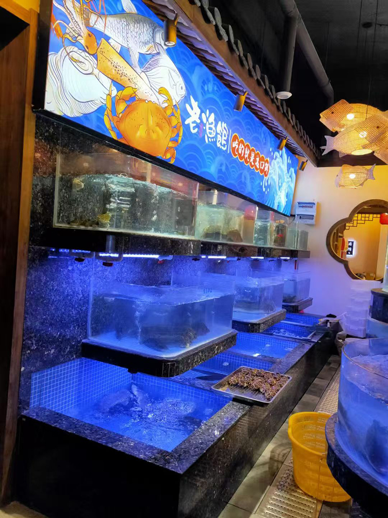 Supermarket seafood tanks