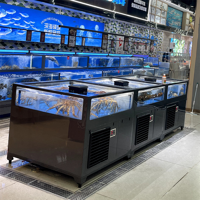One-tier movable seafood tank