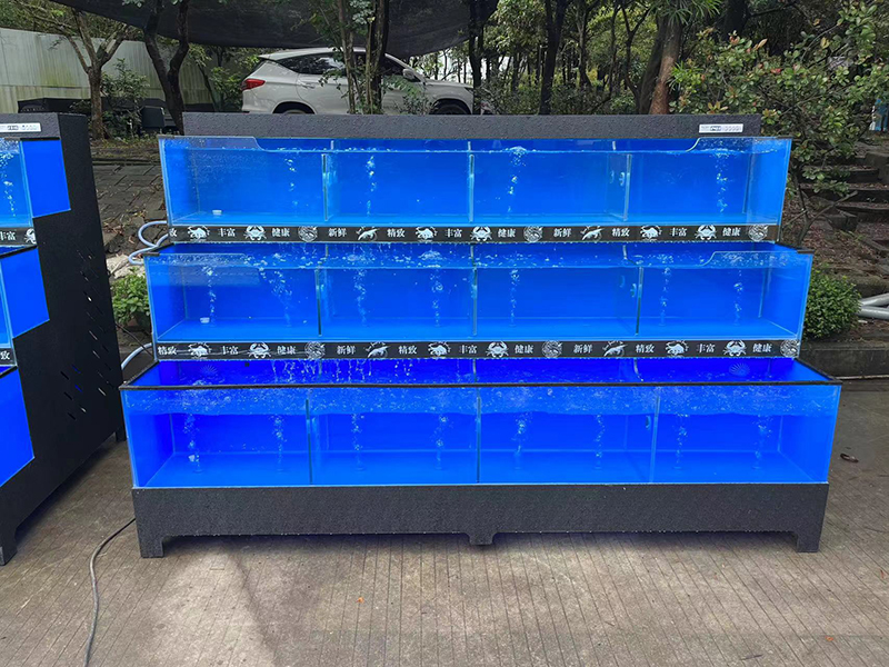Cuboid three-tier seafood tank (4)
