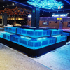 Cuboid cabinet rounded corners seafood tank
