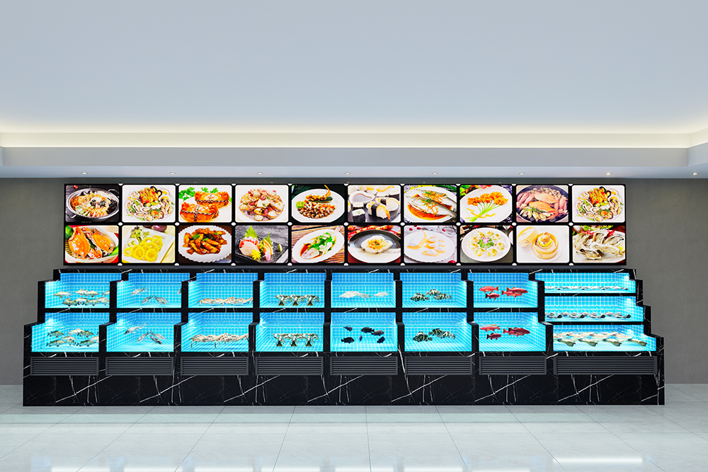 Two-tier movable seafood tank (2)