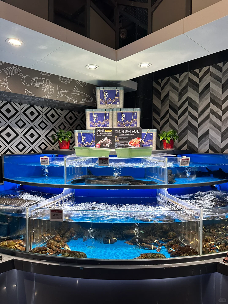 Two-tier movable seafood tank (2)