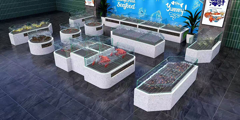 Supermarket seafood tanks