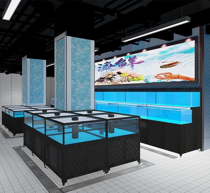 Two-tier movable seafood tank (1)