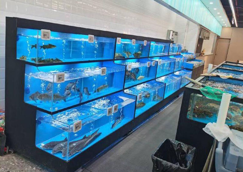 Three-tier movable seafood tank (2)