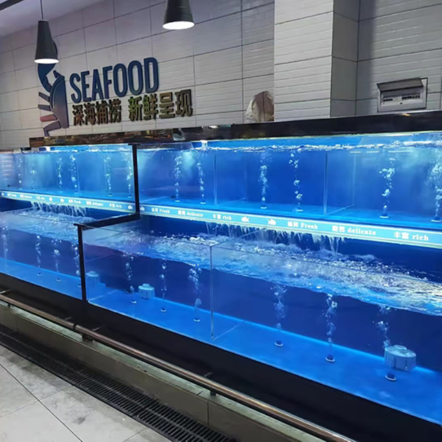 Cuboid seafood tank