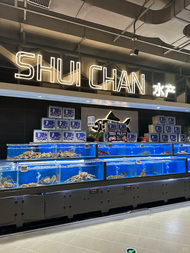 Two-tier movable seafood tank (1)