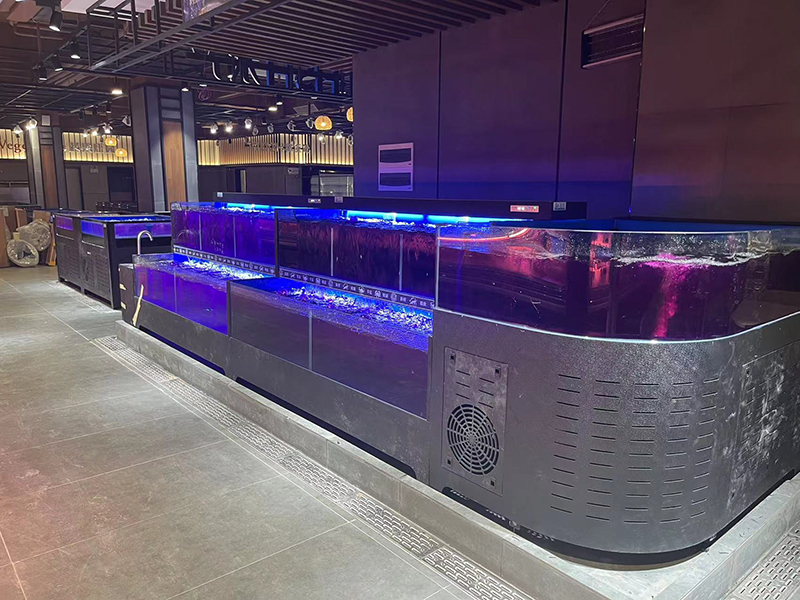 Cuboid cabinet rounded corners seafood tank (8)