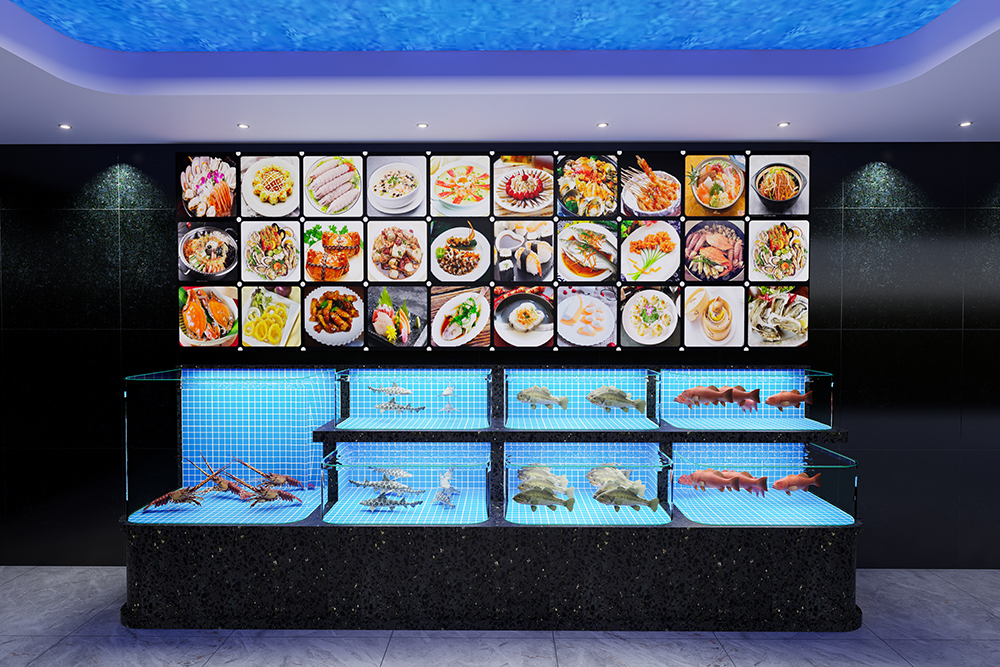 Two-tier movable seafood tank (4)