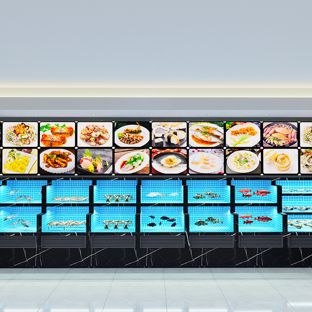 Two-tier movable seafood tank