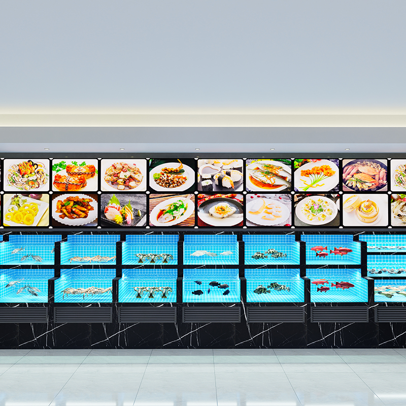 Two-tier movable seafood tank