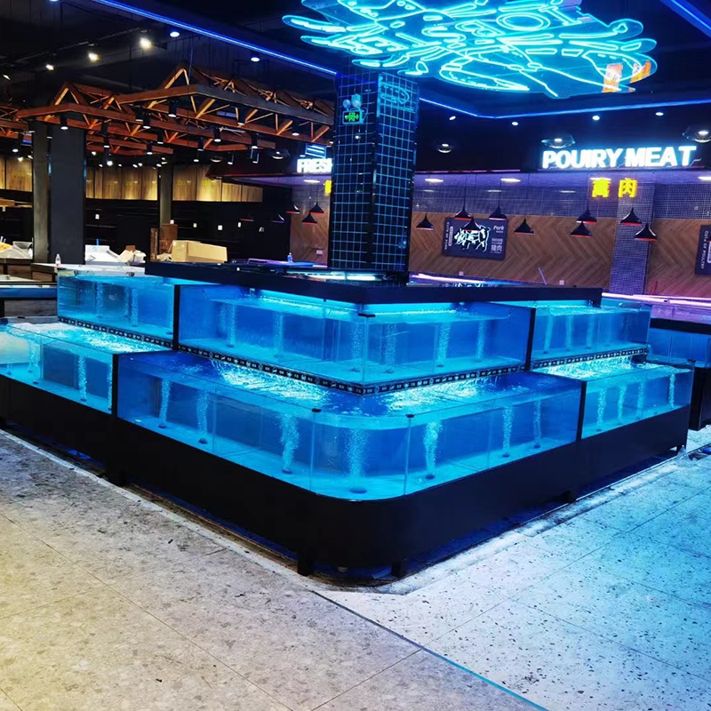 Two-tier movable seafood tank