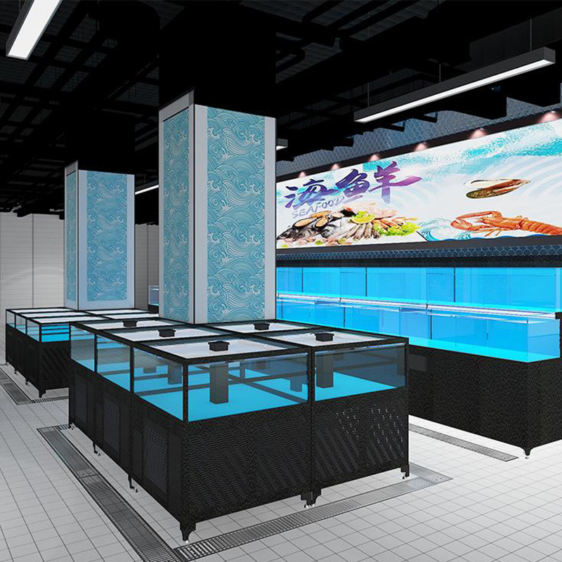 One-tier movable seafood tank