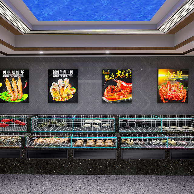 Two-tier movable seafood tank
