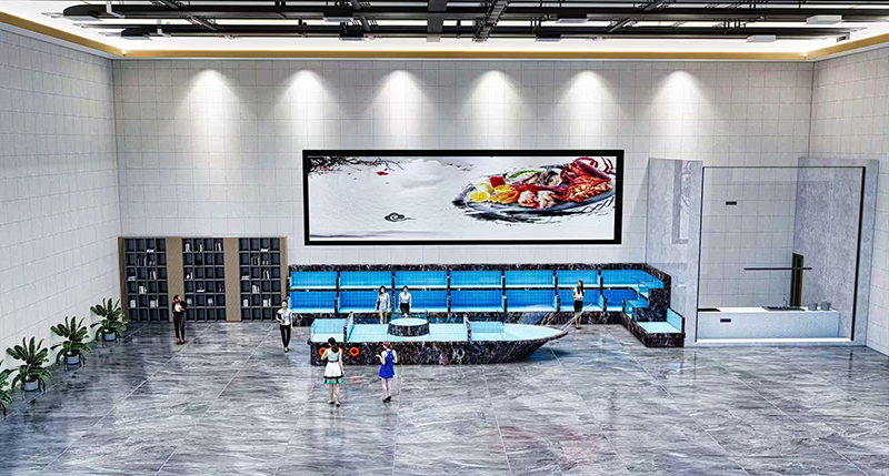 Supermarket seafood tanks