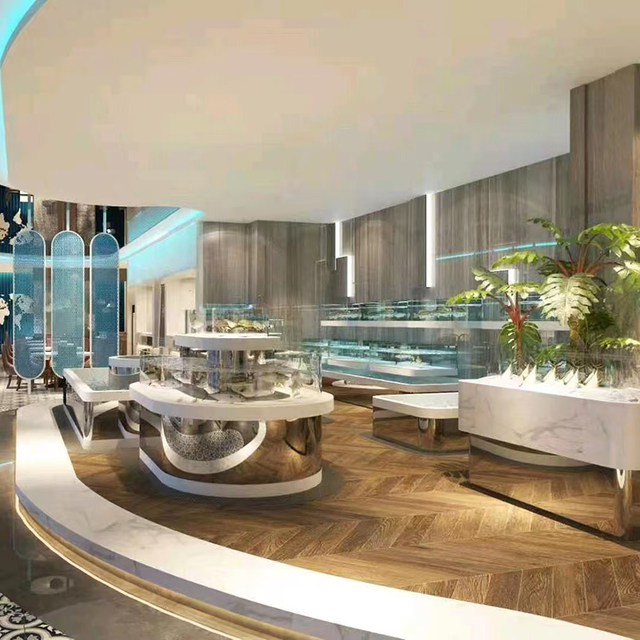 Supermarket seafood tanks