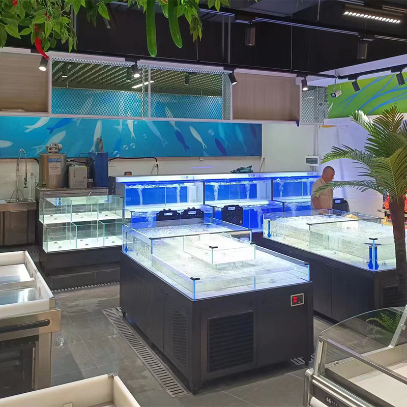 One-tier movable seafood tank