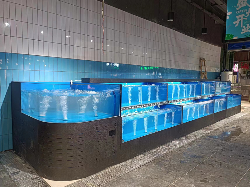 Cuboid cabinet rounded corners seafood tank (6)
