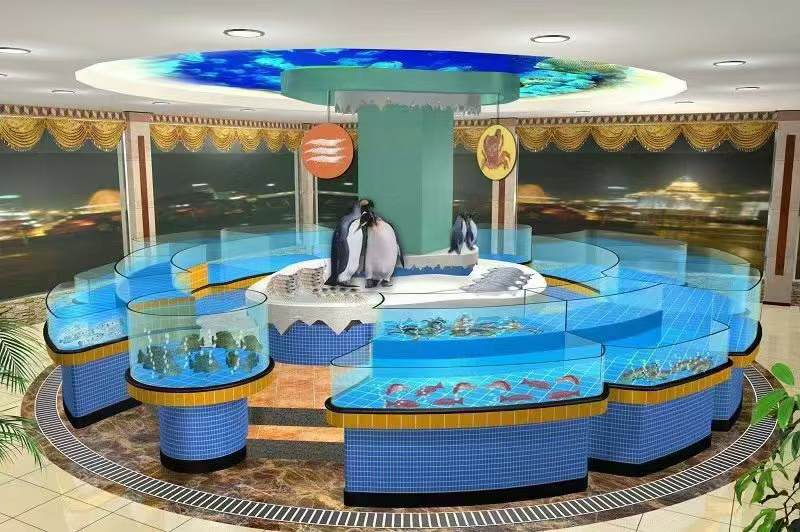 Supermarket seafood tanks