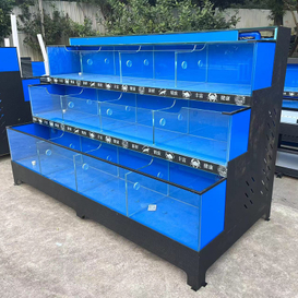 Cuboid three-tier seafood tank