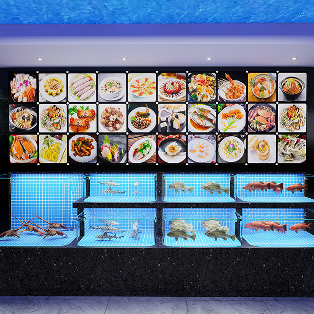 Two-tier movable seafood tank