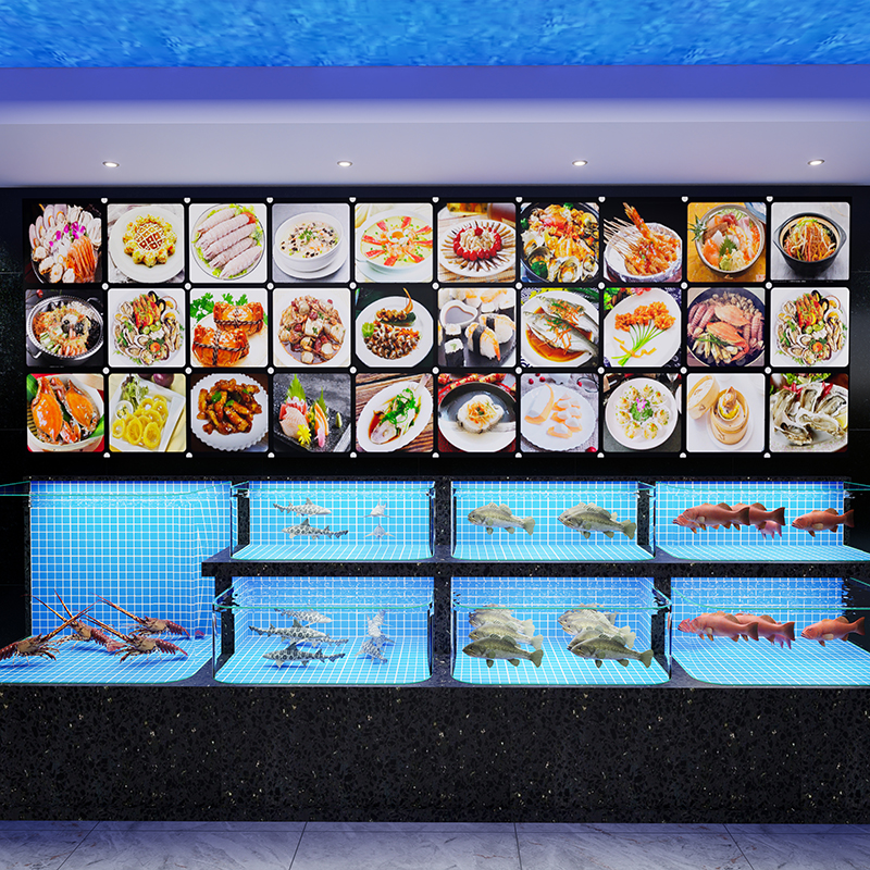 Two-tier movable seafood tank