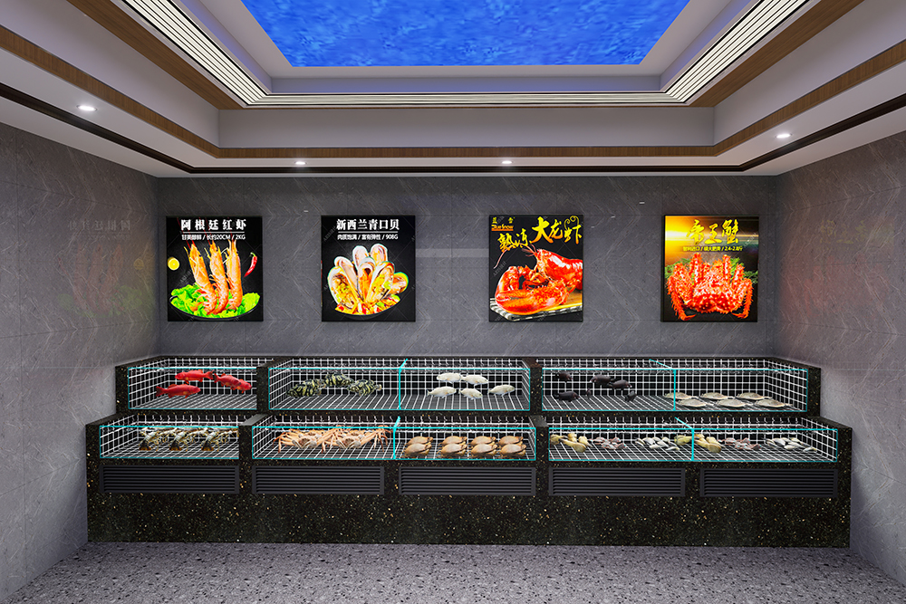 Two-tier movable seafood tank (8)