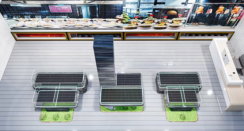 Supermarket seafood tanks