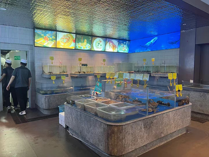 Supermarket seafood tanks