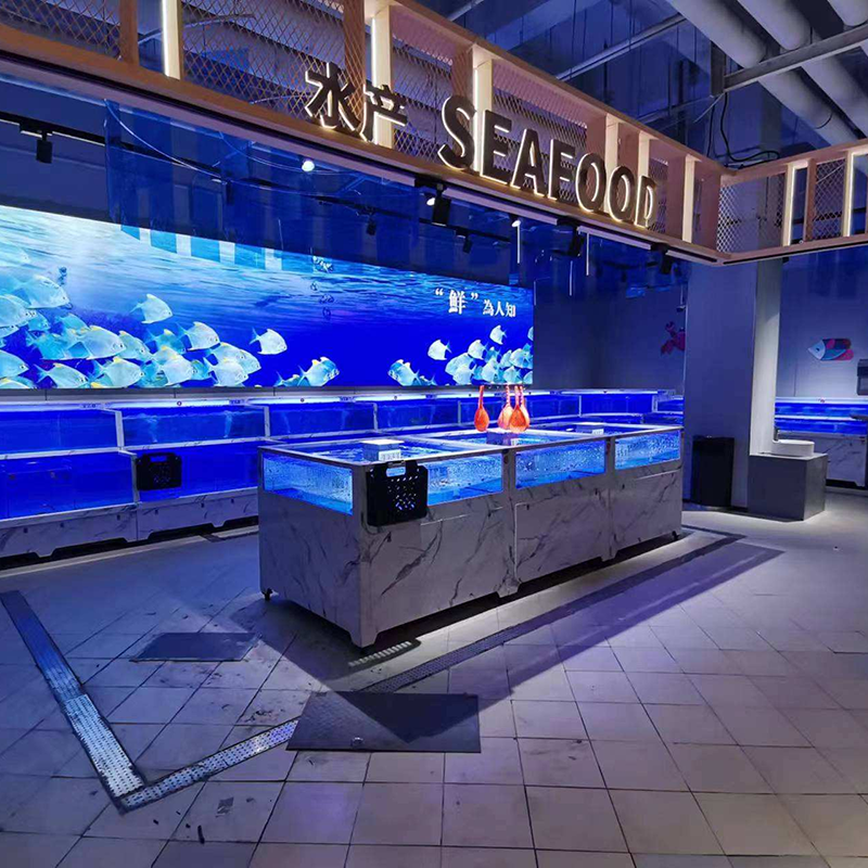 One-tier movable seafood tank