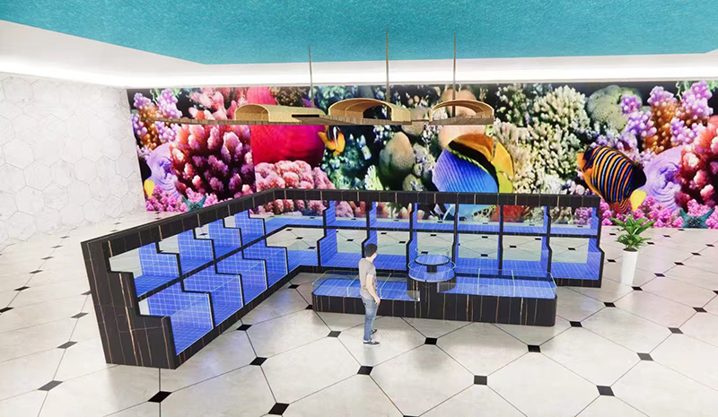 Supermarket seafood tanks