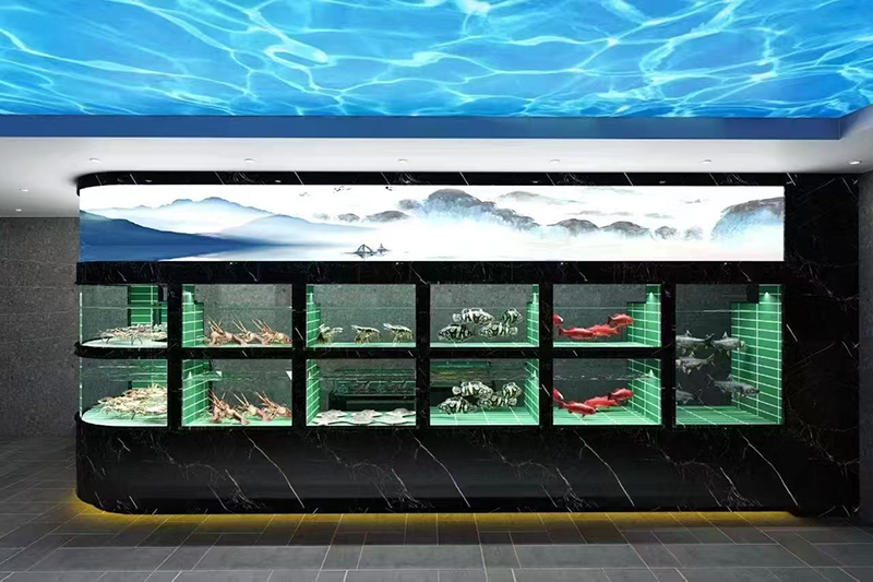 Supermarket seafood tanks
