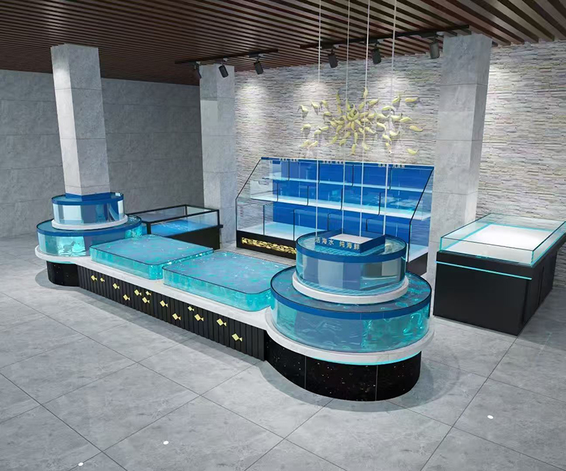 Supermarket seafood tanks